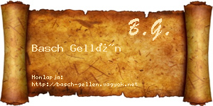 Basch Gellén névjegykártya